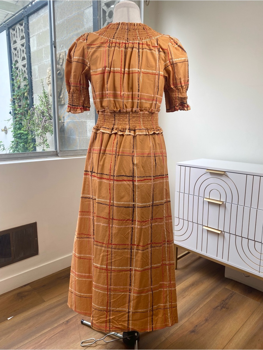 NEW Spartina 449 Adelaide Maxi Dress in Botanic Garden Dash Plaid, Size Small - Picture 6 of 10